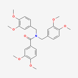 molecular formula C27H31NO7 B4315580 N,N-bis(3,4-dimethoxybenzyl)-3,4-dimethoxybenzamide 