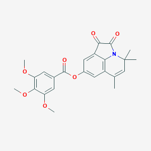 molecular formula C24H23NO7 B431559 4,4,6-trimethyl-1,2-dioxo-1,2-dihydro-4H-pyrrolo[3,2,1-ij]quinolin-8-yl 3,4,5-trimethoxybenzoate CAS No. 511514-87-7