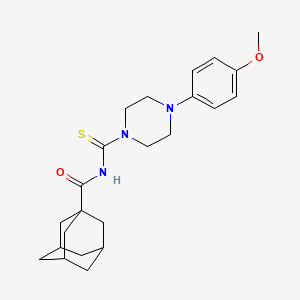 molecular formula C23H31N3O2S B4315605 N-{[4-(4-methoxyphenyl)piperazin-1-yl]carbonothioyl}adamantane-1-carboxamide 