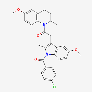 1-{[1-(4-chlorobenzoyl)-5-methoxy-2-methyl-1H-indol-3-yl]acetyl}-6-methoxy-2-methyl-1,2,3,4-tetrahydroquinoline