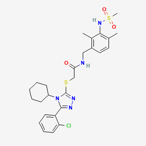 2-{[5-(2-chlorophenyl)-4-cyclohexyl-4H-1,2,4-triazol-3-yl]thio}-N-{2,4-dimethyl-3-[(methylsulfonyl)amino]benzyl}acetamide