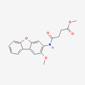 molecular formula C18H17NO5 B4315636 methyl 4-[(2-methoxydibenzo[b,d]furan-3-yl)amino]-4-oxobutanoate 