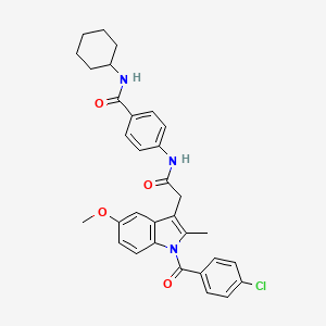 4-({[1-(4-chlorobenzoyl)-5-methoxy-2-methyl-1H-indol-3-yl]acetyl}amino)-N-cyclohexylbenzamide