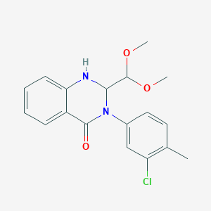 3-(3-chloro-4-methylphenyl)-2-(dimethoxymethyl)-2,3-dihydroquinazolin-4(1H)-one