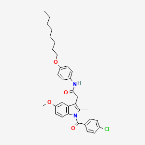 molecular formula C33H37ClN2O4 B4315667 2-[1-(4-chlorobenzoyl)-5-methoxy-2-methyl-1H-indol-3-yl]-N-[4-(octyloxy)phenyl]acetamide 