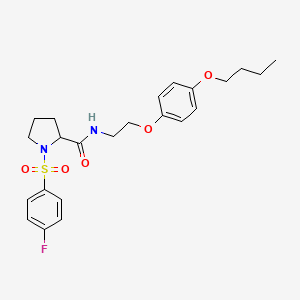 N-[2-(4-butoxyphenoxy)ethyl]-1-[(4-fluorophenyl)sulfonyl]prolinamide