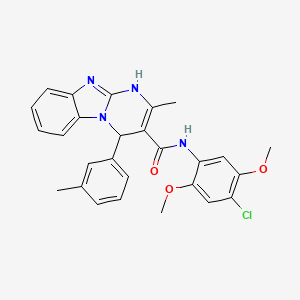 N-(4-chloro-2,5-dimethoxyphenyl)-2-methyl-4-(3-methylphenyl)-1,4-dihydropyrimido[1,2-a]benzimidazole-3-carboxamide