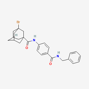 molecular formula C25H27BrN2O2 B4315690 N-{4-[(benzylamino)carbonyl]phenyl}-3-bromoadamantane-1-carboxamide 