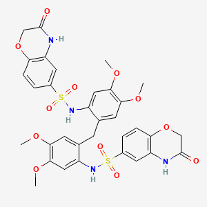 N,N'-[methylenebis(4,5-dimethoxy-2,1-phenylene)]bis(3-oxo-3,4-dihydro-2H-1,4-benzoxazine-6-sulfonamide)