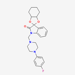 1'-{[4-(4-fluorophenyl)piperazin-1-yl]methyl}-3a,4,5,6,7,7a-hexahydrospiro[1,3-benzodioxole-2,3'-indol]-2'(1'H)-one