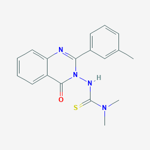 molecular formula C18H18N4OS B431572 1,1-dimethyl-3-[2-(3-methylphenyl)-4-oxoquinazolin-3(4H)-yl]thiourea CAS No. 522660-14-6