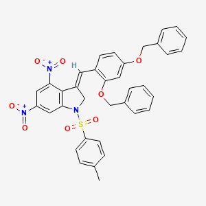 molecular formula C36H29N3O8S B4315720 3-[2,4-bis(benzyloxy)benzylidene]-1-[(4-methylphenyl)sulfonyl]-4,6-dinitroindoline 