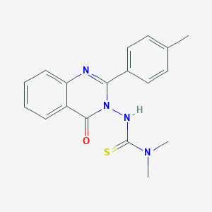 molecular formula C18H18N4OS B431573 N,N-dimethyl-N'-(2-(4-methylphenyl)-4-oxo-3(4H)-quinazolinyl)thiourea CAS No. 522660-12-4