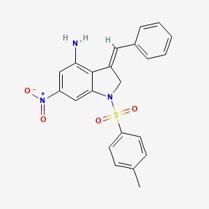 3-benzylidene-1-[(4-methylphenyl)sulfonyl]-6-nitroindolin-4-amine