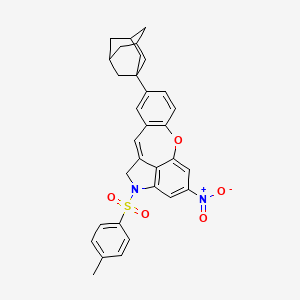 molecular formula C32H30N2O5S B4315750 9-(1-adamantyl)-2-[(4-methylphenyl)sulfonyl]-4-nitro-1,2-dihydro[1]benzoxepino[4,3,2-cd]indole 