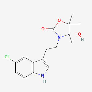 molecular formula C16H19ClN2O3 B4315826 3-[2-(5-chloro-1H-indol-3-yl)ethyl]-4-hydroxy-4,5,5-trimethyl-1,3-oxazolidin-2-one 