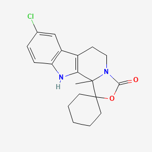 molecular formula C19H21ClN2O2 B4315836 8'-chloro-11b'-methyl-5',6',11',11b'-tetrahydrospiro[cyclohexane-1,1'-[1,3]oxazolo[3',4':1,2]pyrido[3,4-b]indol]-3'-one 