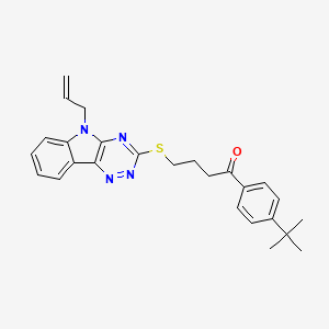 4-[(5-allyl-5H-[1,2,4]triazino[5,6-b]indol-3-yl)thio]-1-(4-tert-butylphenyl)butan-1-one