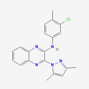 N-(3-chloro-4-methylphenyl)-3-(3,5-dimethyl-1H-pyrazol-1-yl)quinoxalin-2-amine