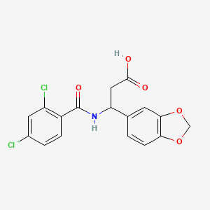 molecular formula C17H13Cl2NO5 B4315909 3-(1,3-benzodioxol-5-yl)-3-[(2,4-dichlorobenzoyl)amino]propanoic acid 