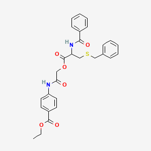 ethyl 4-({[(N-benzoyl-S-benzylcysteinyl)oxy]acetyl}amino)benzoate