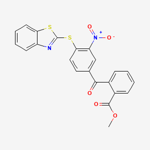 methyl 2-[4-(1,3-benzothiazol-2-ylthio)-3-nitrobenzoyl]benzoate