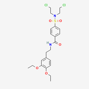 4-{[bis(2-chloroethyl)amino]sulfonyl}-N-[2-(3,4-diethoxyphenyl)ethyl]benzamide