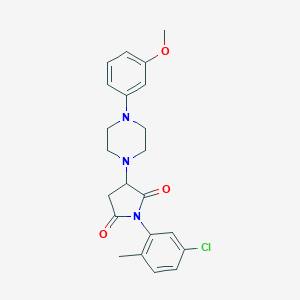 molecular formula C22H24ClN3O3 B431614 1-(5-Chloro-2-methylphenyl)-3-[4-(3-methoxyphenyl)piperazin-1-yl]pyrrolidine-2,5-dione CAS No. 488094-94-6