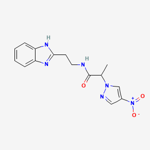 N-[2-(1H-benzimidazol-2-yl)ethyl]-2-(4-nitro-1H-pyrazol-1-yl)propanamide