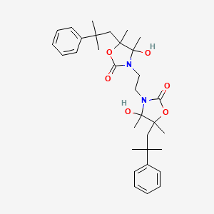 molecular formula C32H44N2O6 B4316188 3,3'-ethane-1,2-diylbis[4-hydroxy-4,5-dimethyl-5-(2-methyl-2-phenylpropyl)-1,3-oxazolidin-2-one] 