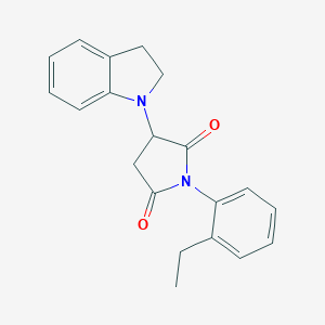 B431619 3-(2,3-dihydro-1H-indol-1-yl)-1-(2-ethylphenyl)pyrrolidine-2,5-dione CAS No. 500270-00-8