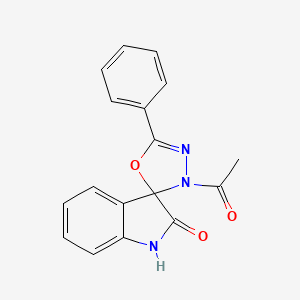 3'-acetyl-5'-phenyl-3'H-spiro[indole-3,2'-[1,3,4]oxadiazol]-2(1H)-one