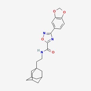 molecular formula C22H25N3O4 B4316206 N-[2-(1-adamantyl)ethyl]-3-(1,3-benzodioxol-5-yl)-1,2,4-oxadiazole-5-carboxamide 