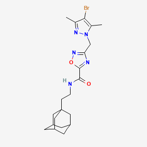 N-[2-(1-adamantyl)ethyl]-3-[(4-bromo-3,5-dimethyl-1H-pyrazol-1-yl)methyl]-1,2,4-oxadiazole-5-carboxamide