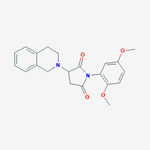 molecular formula C21H22N2O4 B431624 3-(3,4-dihydroisoquinolin-2(1H)-yl)-1-(2,5-dimethoxyphenyl)pyrrolidine-2,5-dione CAS No. 488100-32-9