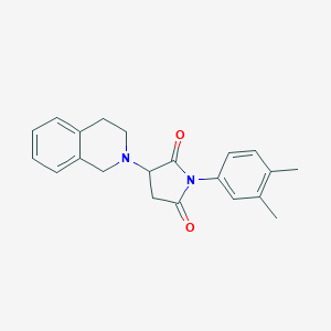 molecular formula C21H22N2O2 B431625 3-(3,4-dihydroisoquinolin-2(1H)-yl)-1-(3,4-dimethylphenyl)pyrrolidine-2,5-dione CAS No. 488724-25-0
