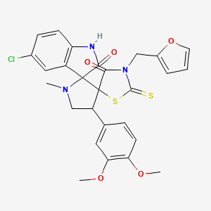 5-chloro-4'-(3,4-dimethoxyphenyl)-3''-(2-furylmethyl)-1'-methyl-2''-thioxo-4''H-dispiro[indole-3,2'-pyrrolidine-3',5''-[1,3]thiazolidine]-2,4''(1H)-dione