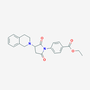 ethyl 4-[3-(3,4-dihydroisoquinolin-2(1H)-yl)-2,5-dioxopyrrolidin-1-yl]benzoate