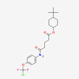 molecular formula C22H30ClF2NO4 B4316272 4-tert-butylcyclohexyl 5-({4-[chloro(difluoro)methoxy]phenyl}amino)-5-oxopentanoate 