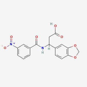 molecular formula C17H14N2O7 B4316276 3-(1,3-benzodioxol-5-yl)-3-[(3-nitrobenzoyl)amino]propanoic acid 