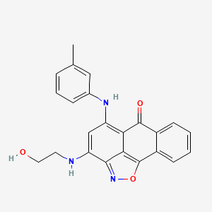 3-[(2-hydroxyethyl)amino]-5-[(3-methylphenyl)amino]-6H-anthra[1,9-cd]isoxazol-6-one