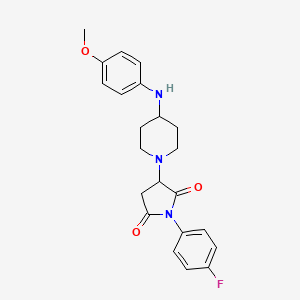 1-(4-fluorophenyl)-3-{4-[(4-methoxyphenyl)amino]piperidin-1-yl}pyrrolidine-2,5-dione