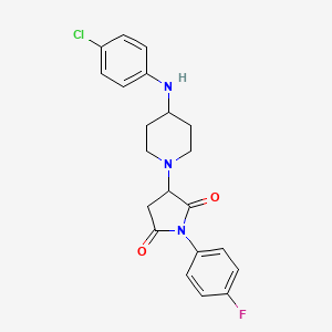 3-{4-[(4-chlorophenyl)amino]piperidin-1-yl}-1-(4-fluorophenyl)pyrrolidine-2,5-dione