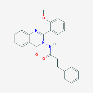 molecular formula C24H21N3O3 B431632 N-[2-(2-methoxyphenyl)-4-oxoquinazolin-3(4H)-yl]-3-phenylpropanamide CAS No. 488793-75-5