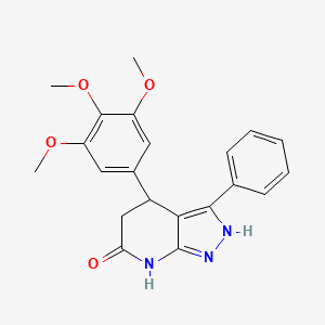 3-phenyl-4-(3,4,5-trimethoxyphenyl)-1,4,5,7-tetrahydro-6H-pyrazolo[3,4-b]pyridin-6-one