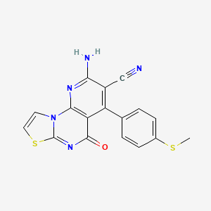 2-amino-4-[4-(methylthio)phenyl]-5-oxo-5H-pyrido[3,2-e][1,3]thiazolo[3,2-a]pyrimidine-3-carbonitrile