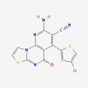 2-amino-4-(4-bromo-2-thienyl)-5-oxo-5H-pyrido[3,2-e][1,3]thiazolo[3,2-a]pyrimidine-3-carbonitrile