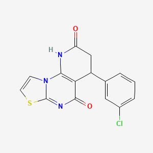 molecular formula C15H10ClN3O2S B4316424 4-(3-chlorophenyl)-3,4-dihydro-2H-pyrido[3,2-e][1,3]thiazolo[3,2-a]pyrimidine-2,5(1H)-dione 