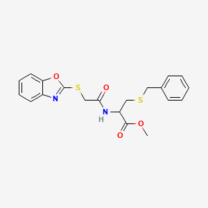 methyl N-[(1,3-benzoxazol-2-ylthio)acetyl]-S-benzylcysteinate