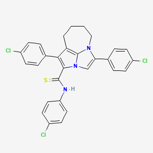 N,1,4-tris(4-chlorophenyl)-5,6,7,8-tetrahydro-2a,4a-diazacyclopenta[cd]azulene-2-carbothioamide